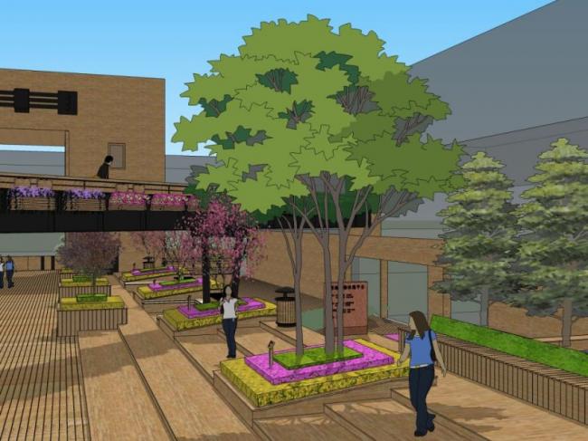 Sketchup景观模型|屋顶花园，现代风格