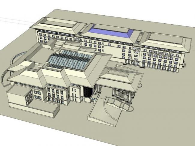 Sketchup酒店模型|多层酒店，现代风格
