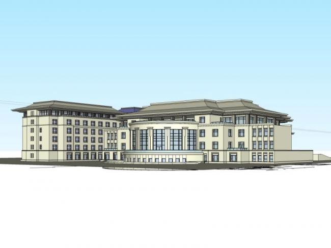 Sketchup酒店模型|多层酒店，现代风格