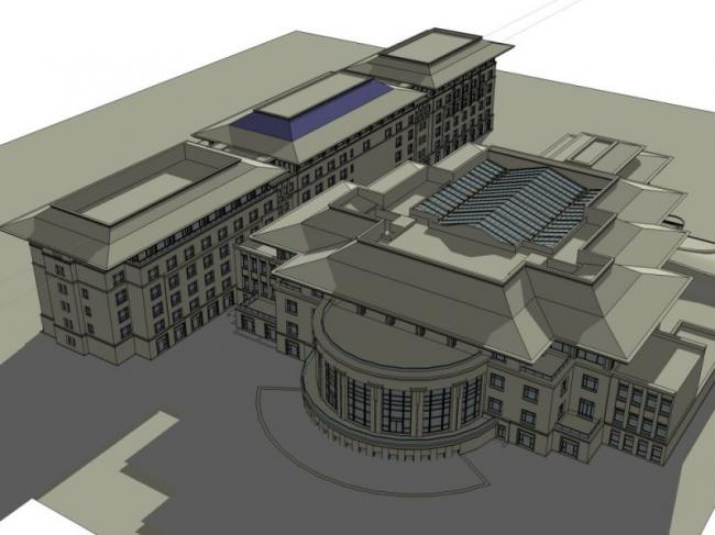 Sketchup酒店模型|多层酒店，现代风格