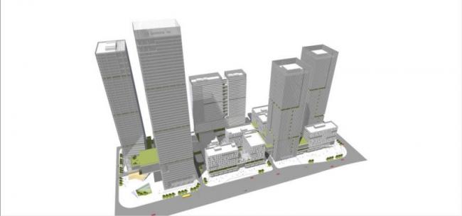 Sketchup办公模型|超高层办公楼，现代风格