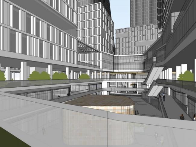 Sketchup办公模型|超高层办公楼，现代风格