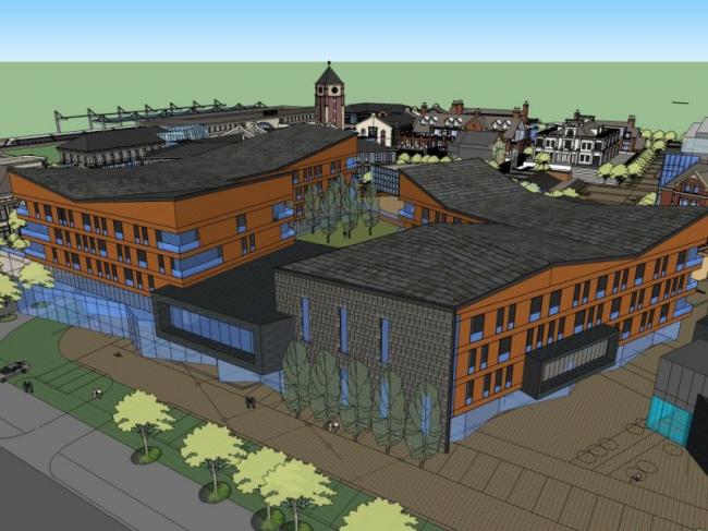 Sketchup商业模型|多层商业街，现代风格