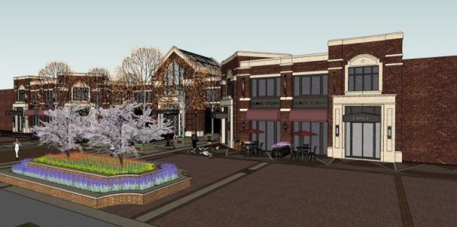 Sketchup商业模型|低层会所，欧式风格