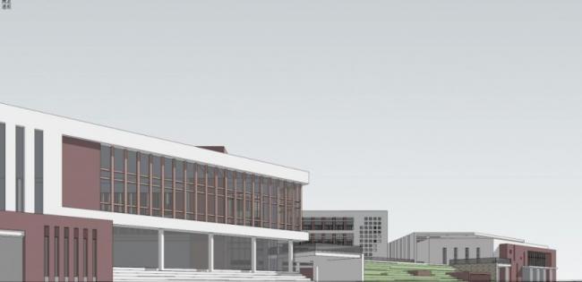 Sketchup学校模型|多层小学学校，校园教育建筑，现代风格