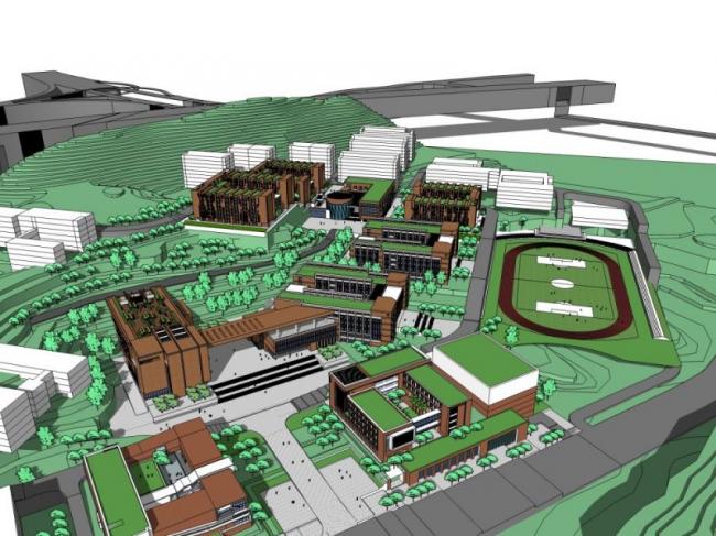 Sketchup学校模型|多层教学楼学校，校园教育建筑，现代风格