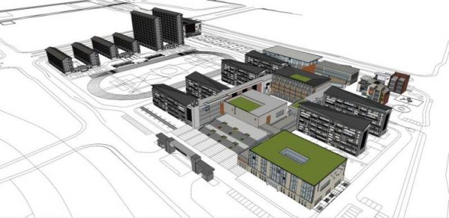 Sketchup学校模型|多层学校，校园教育建筑，现代风格