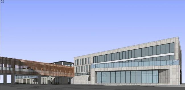 Sketchup学校模型|多层学校，校园教育建筑，现代风格