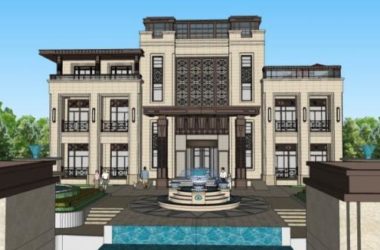 Sketchup商业模型|多层会所，古典风格-BIM建筑网