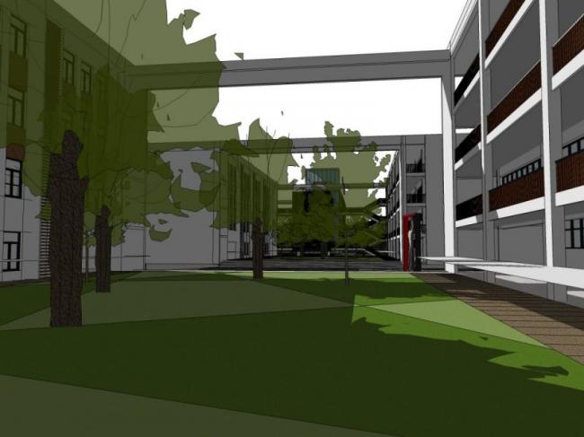 Sketchup学校模型|多层学校，校园教育建筑，现代风格