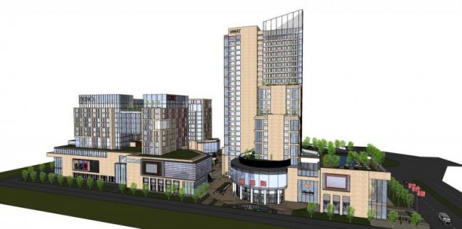 Sketchup综合体模型|超高层办公楼，购物中心，多高层商业综合体，现代风格