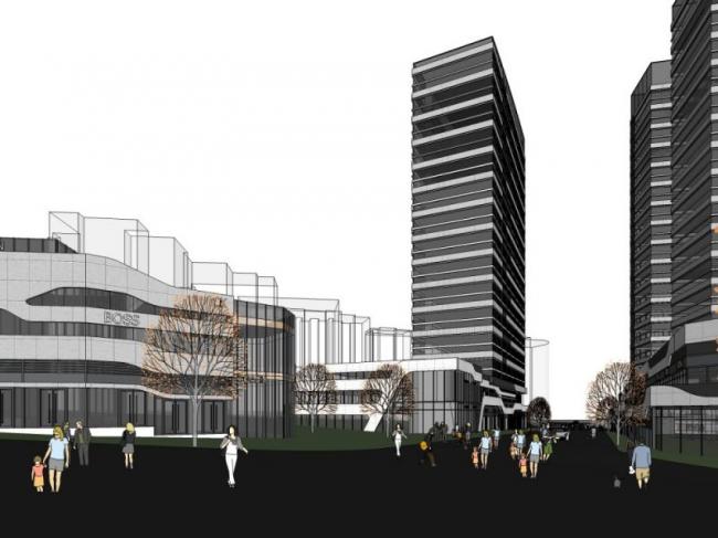 Sketchup综合体模型|高层办公楼，购物中心，商业，多高层综合体，现代风格