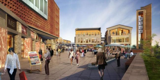 Sketchup商业模型|多层商业街，现代风格