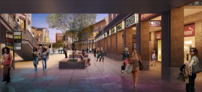 Sketchup商业模型|多层商业街，现代风格