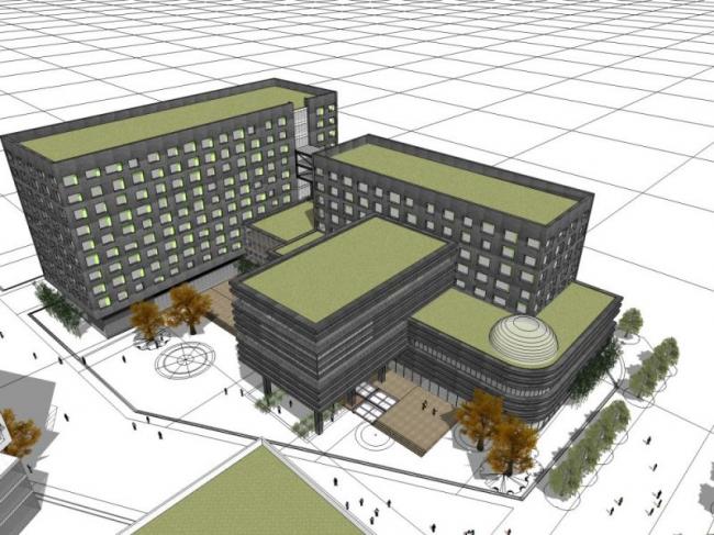 Sketchup酒店模型|多层酒店，现代风格