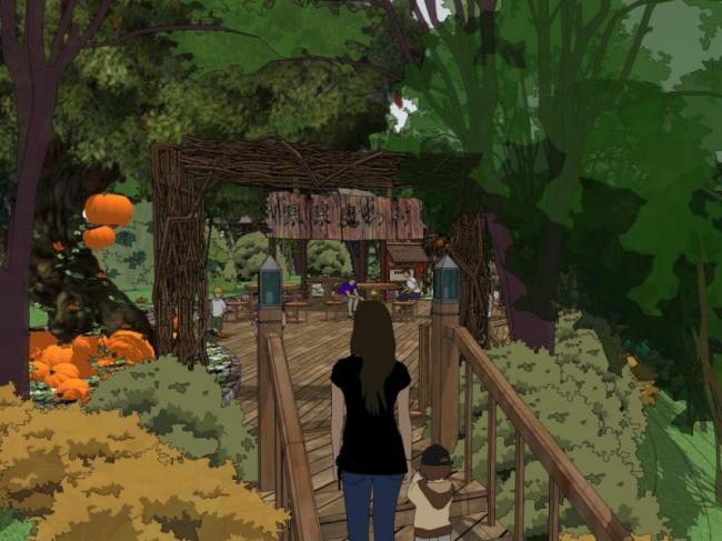 Sketchup景观模型|儿童活动区，公园景观，古典风格