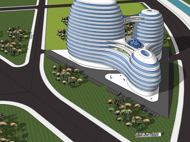 Sketchup酒店模型|多层酒店，现代风格