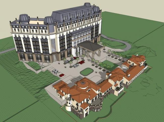 Sketchup酒店模型|多层酒店,古典风格-BIM建筑网