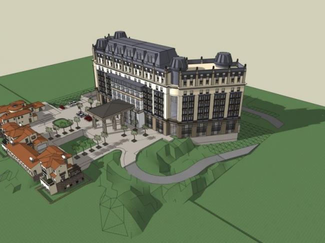 Sketchup酒店模型|多层酒店，古典风格