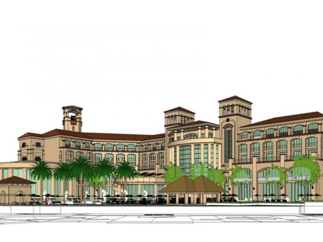 Sketchup酒店模型|多层酒店，西班牙古典风格