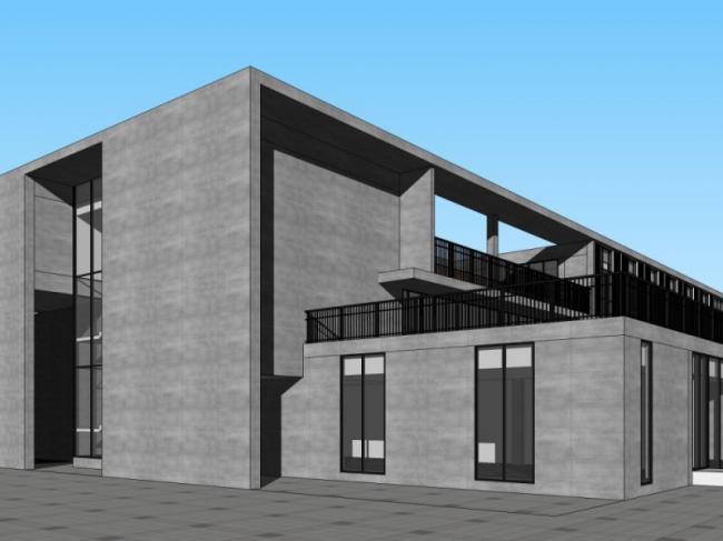 Sketchup办公模型|多层办公楼，现代风格