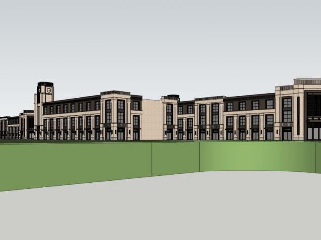 Sketchup办公模型|多层办公楼，古典风格
