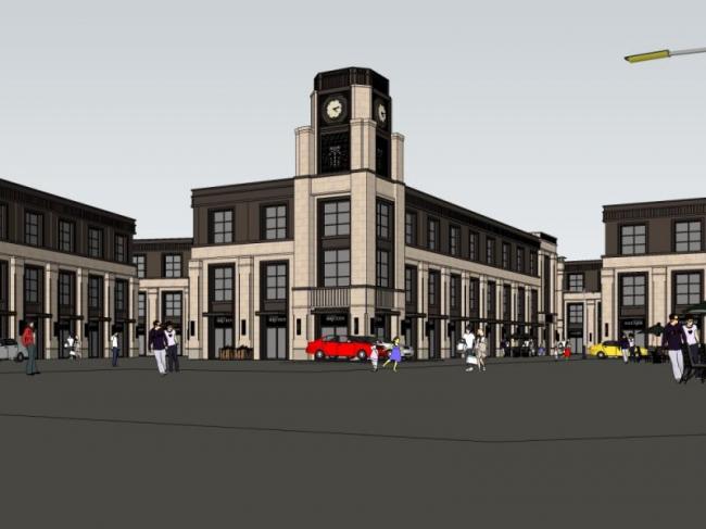 Sketchup办公模型|多层办公楼，古典风格