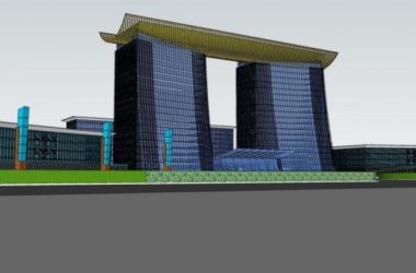 Sketchup办公模型|高层办公楼，现代风格-BIM建筑网