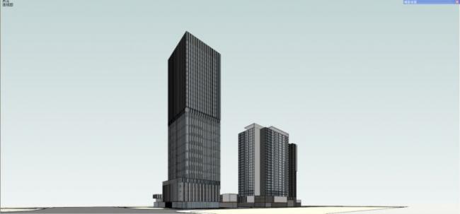 Sketchup办公模型|高层办公楼，现代风格