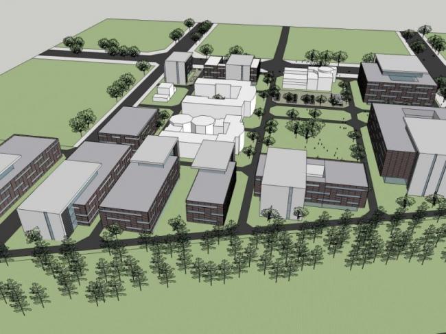 Sketchu工业厂房|多层工业园工厂厂房，办公区，现代风格