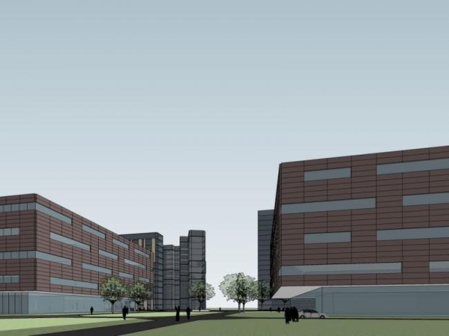 Sketchu工业厂房|多层工业园工厂厂房，办公区，现代风格