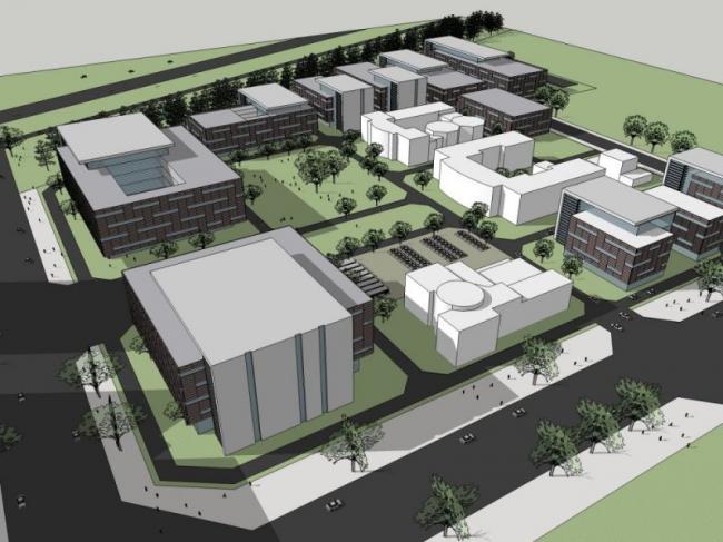 Sketchu工业厂房|多层工业园工厂厂房，办公区，现代风格