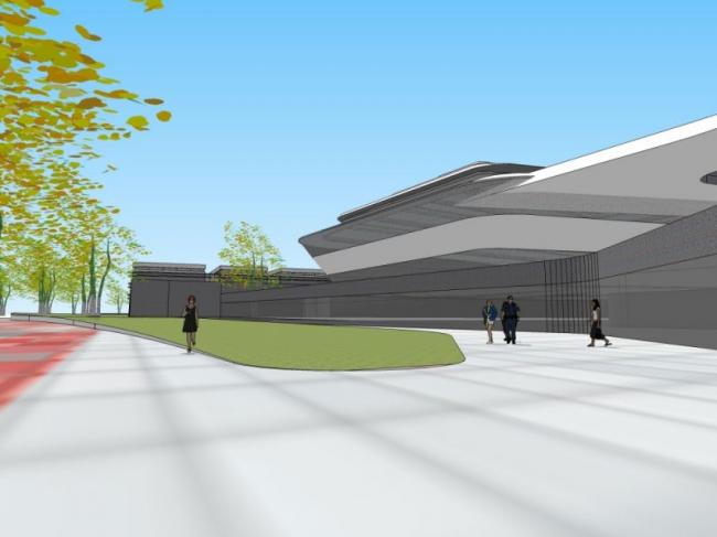 Sketchup学校模型|多层大学学校，校园教育建筑，现代风格