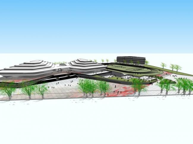 Sketchup学校模型|多层大学学校，校园教育建筑，现代风格