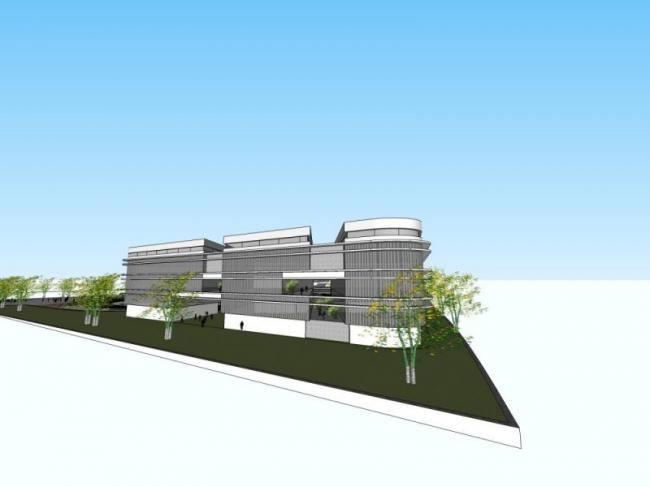 Sketchup学校模型|多层大学学校，校园教育建筑，现代风格