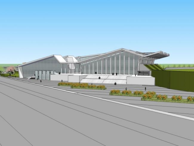 Sketchup体育馆模型|多层体育馆，现代风格