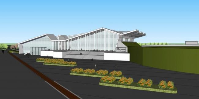 Sketchup体育馆模型|多层体育馆，现代风格