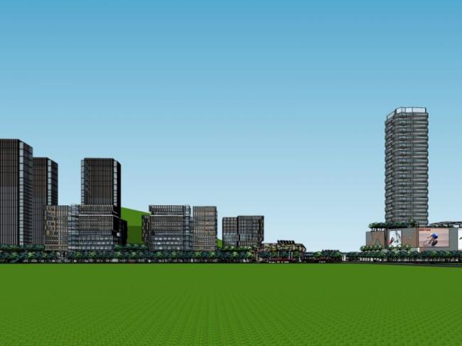 Sketchup综合体模型|多高层综合体，办公楼，酒店，商业，公寓，现代风格