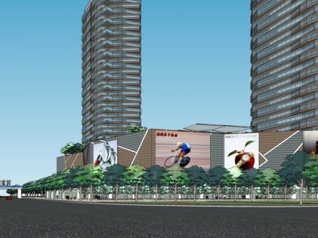 Sketchup综合体模型|多高层综合体，办公楼，酒店，商业，公寓，现代风格