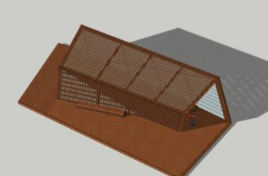 Sketchup小品模型|小品，现代风格，亭子-BIM建筑网