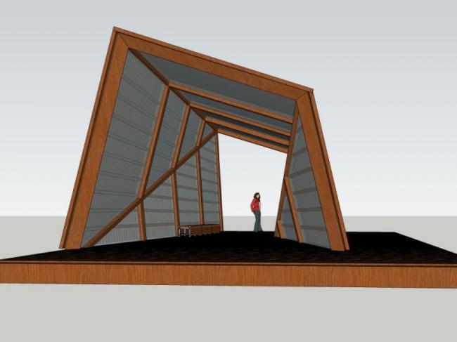 Sketchup小品模型|小品，现代风格，亭子