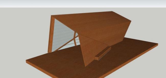 Sketchup小品模型|小品，现代风格，亭子