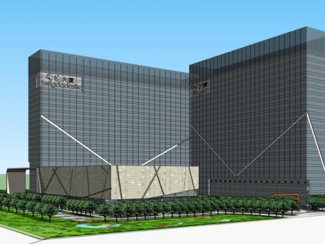 Sketchup办公模型|高层办公楼，现代风格