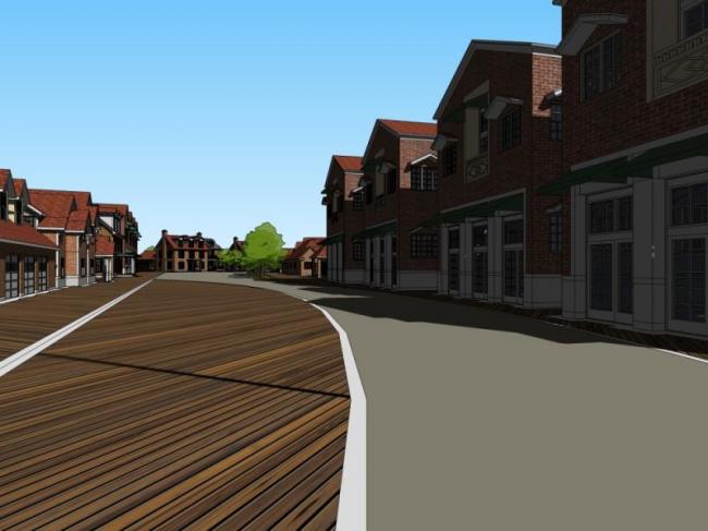 Sketchup车站路桥|码头，古典风格