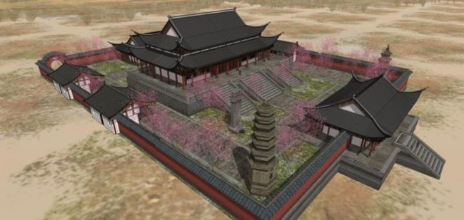 Sketchup古建筑模型|多层寺庙，古寺古庙，中式风格，古建