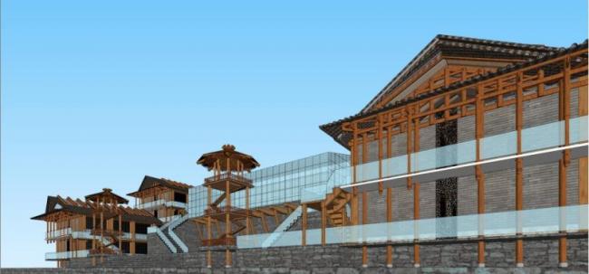 Sketchup酒店模型|多层酒店，中式风格