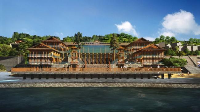 Sketchup酒店模型|多层酒店，中式风格