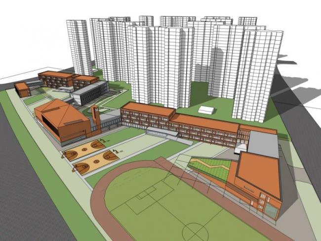 Sketchup学校模型|多层学校，校园教育建筑，现代风格