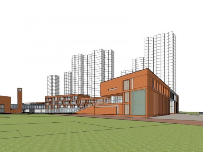 Sketchup学校模型|多层学校，校园教育建筑，现代风格