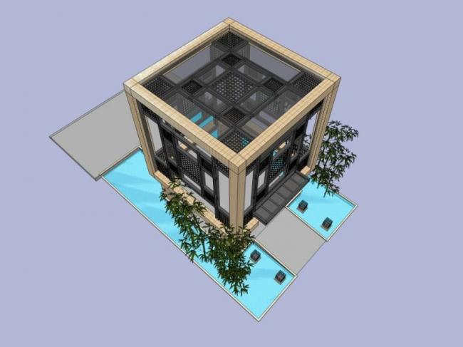 Sketchup小品模型|亭子，现代风格，小品